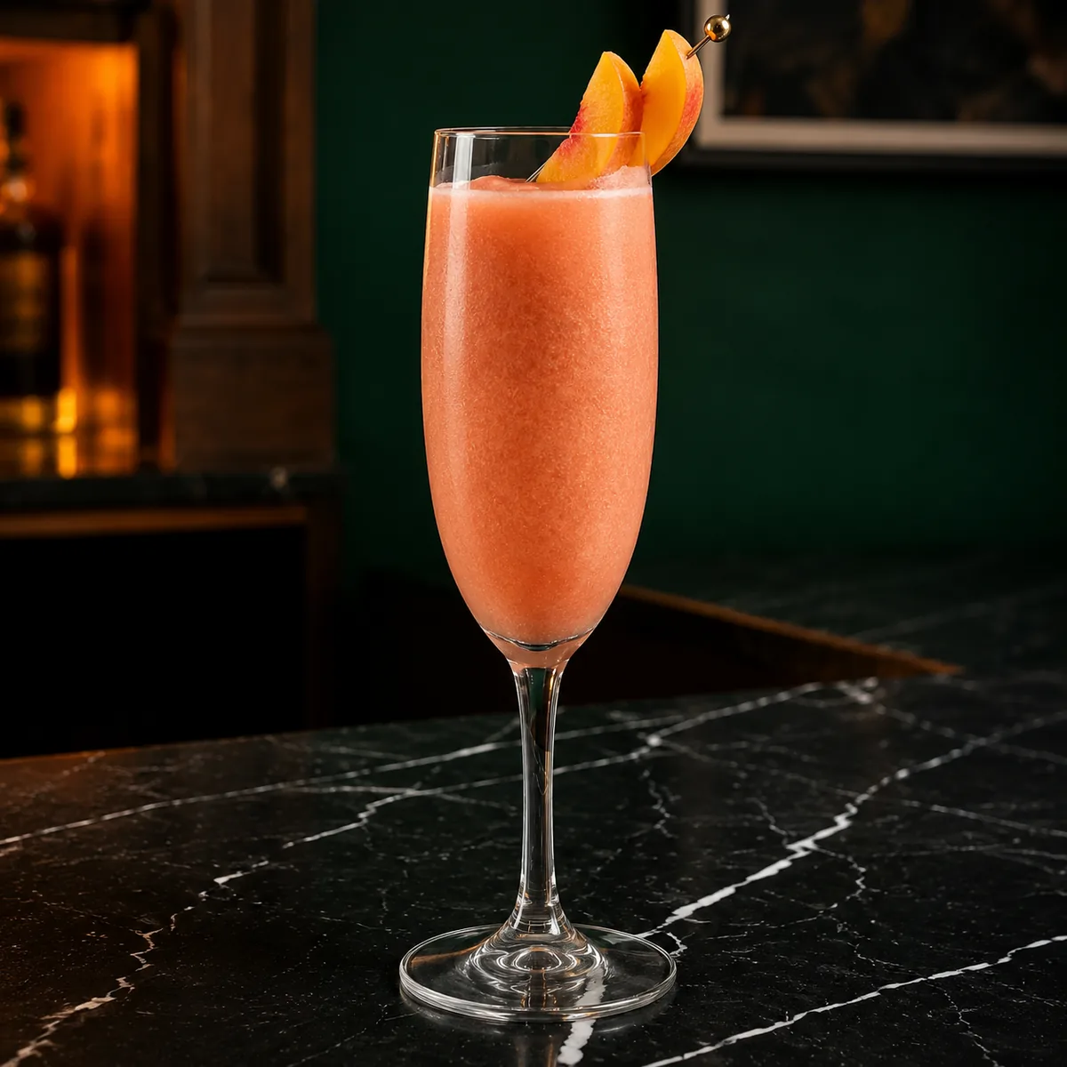 Frozen Peach Bellini at Moderna Bar & Pizzeria, Austin