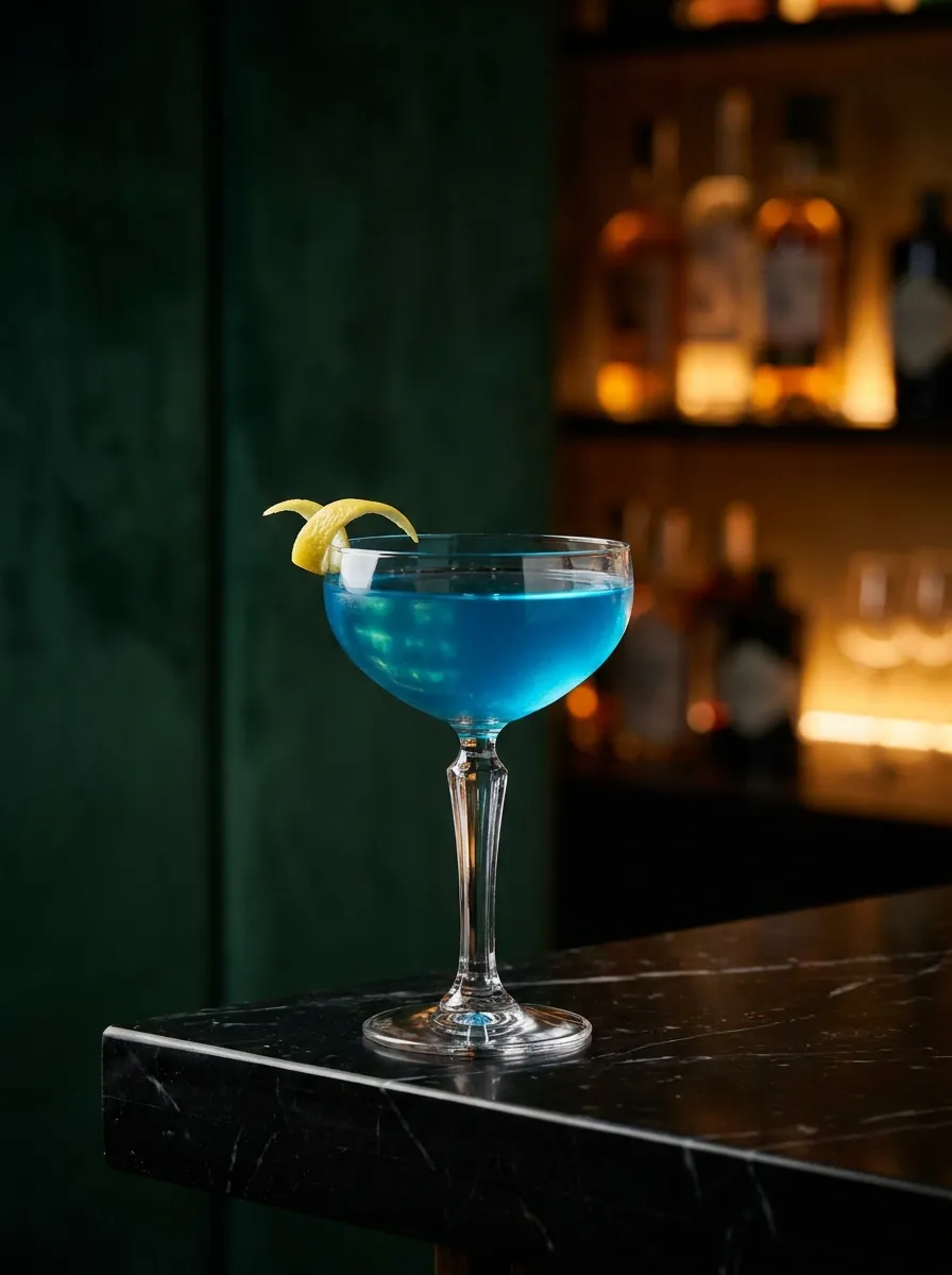 Angelo Azzuro cocktail at Moderna Bar & Pizzeria, Austin