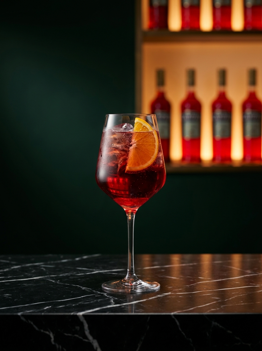 Campari Spritz cocktail at Moderna Bar & Pizzeria, Austin