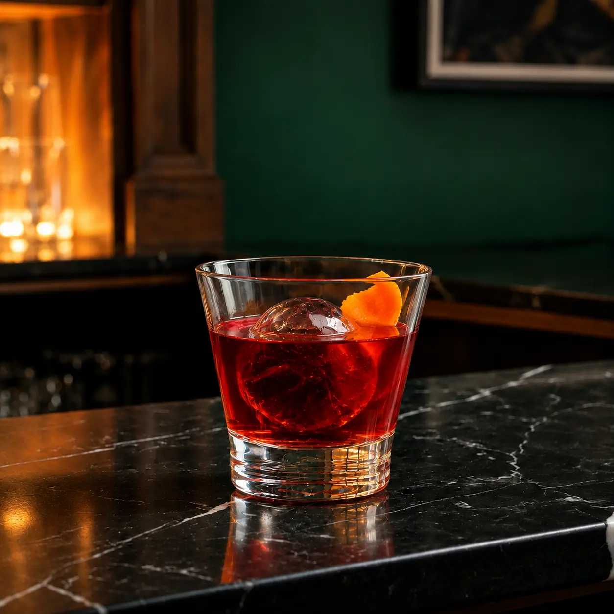 Negroni Classico cocktail at Moderna Bar