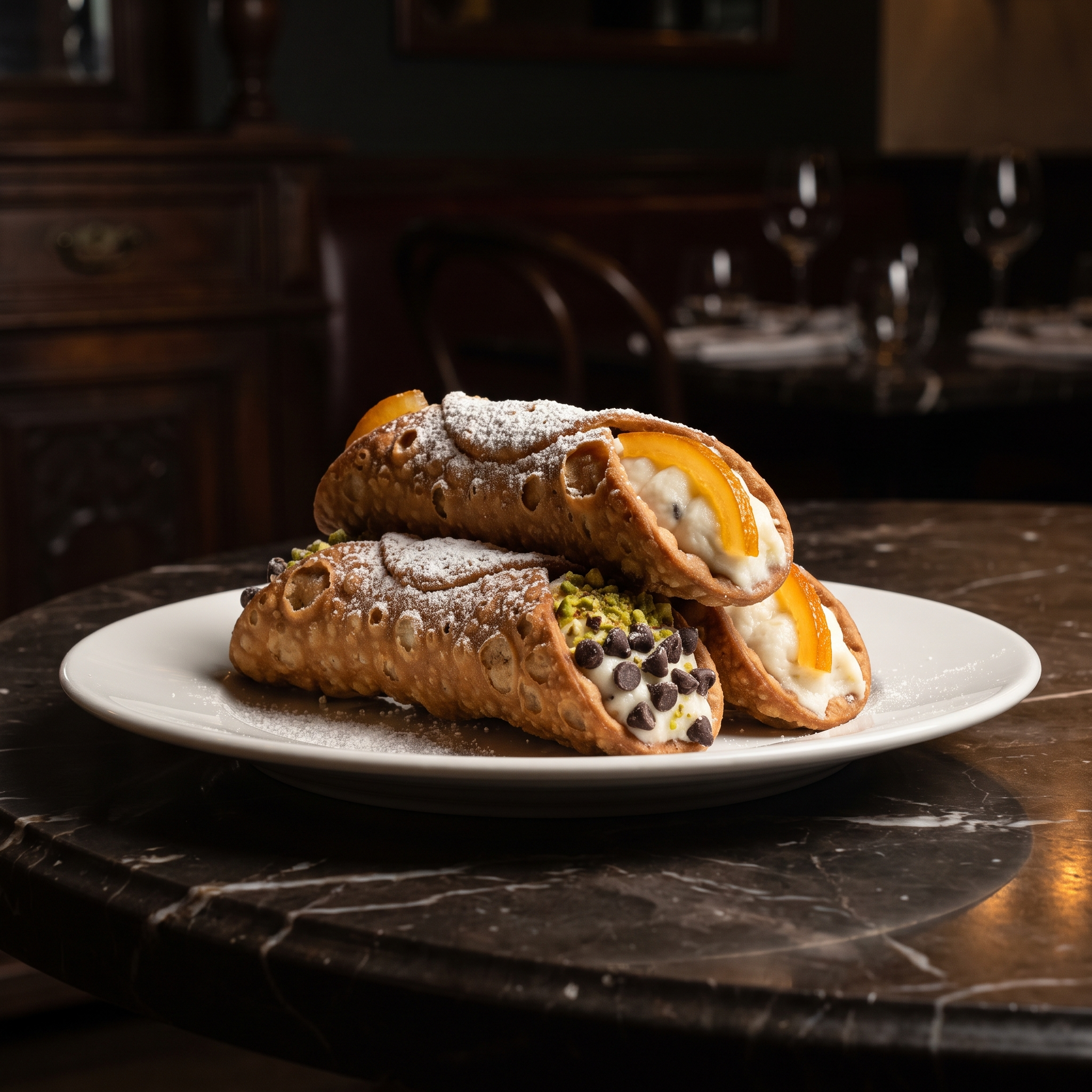 Cannoli Siciliani, Italian dessert at Moderna Austin