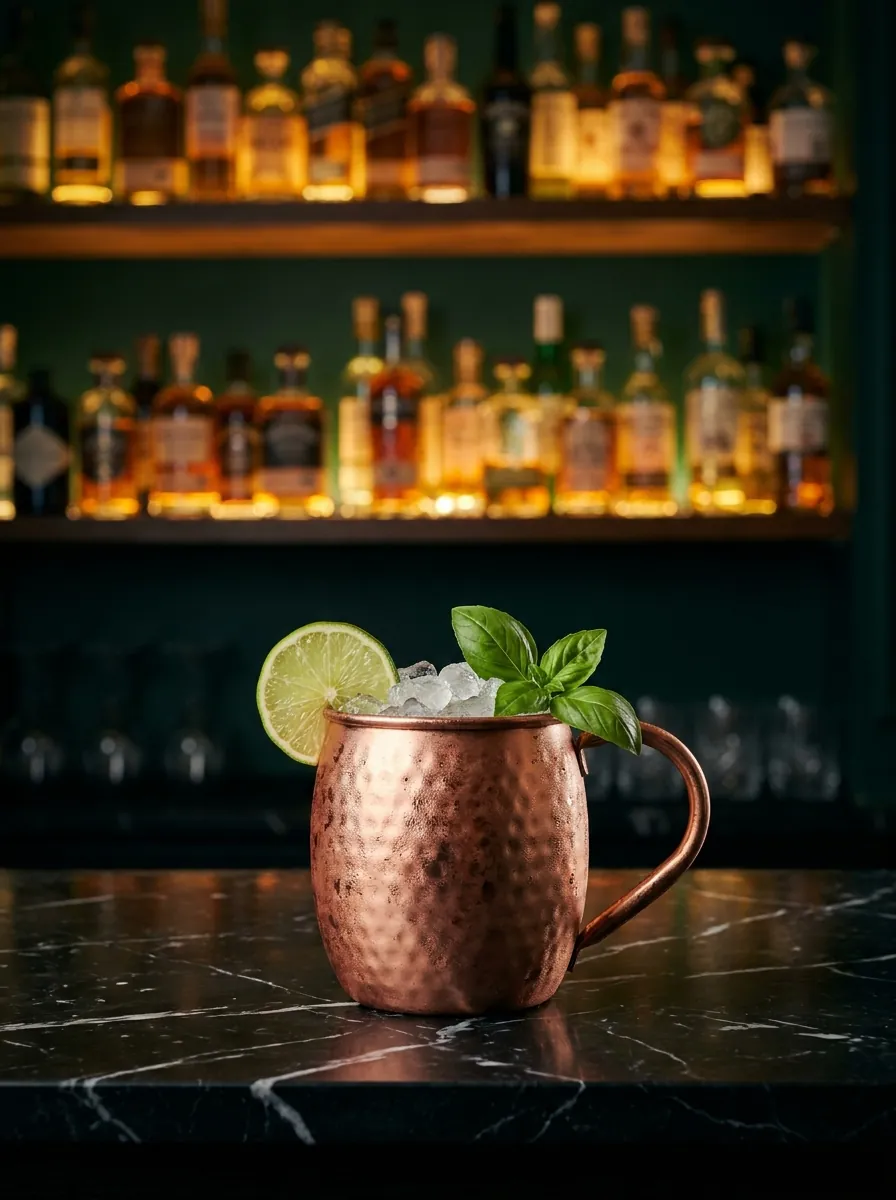 Texas Mule cocktail at Moderna Bar & Pizzeria, Austin