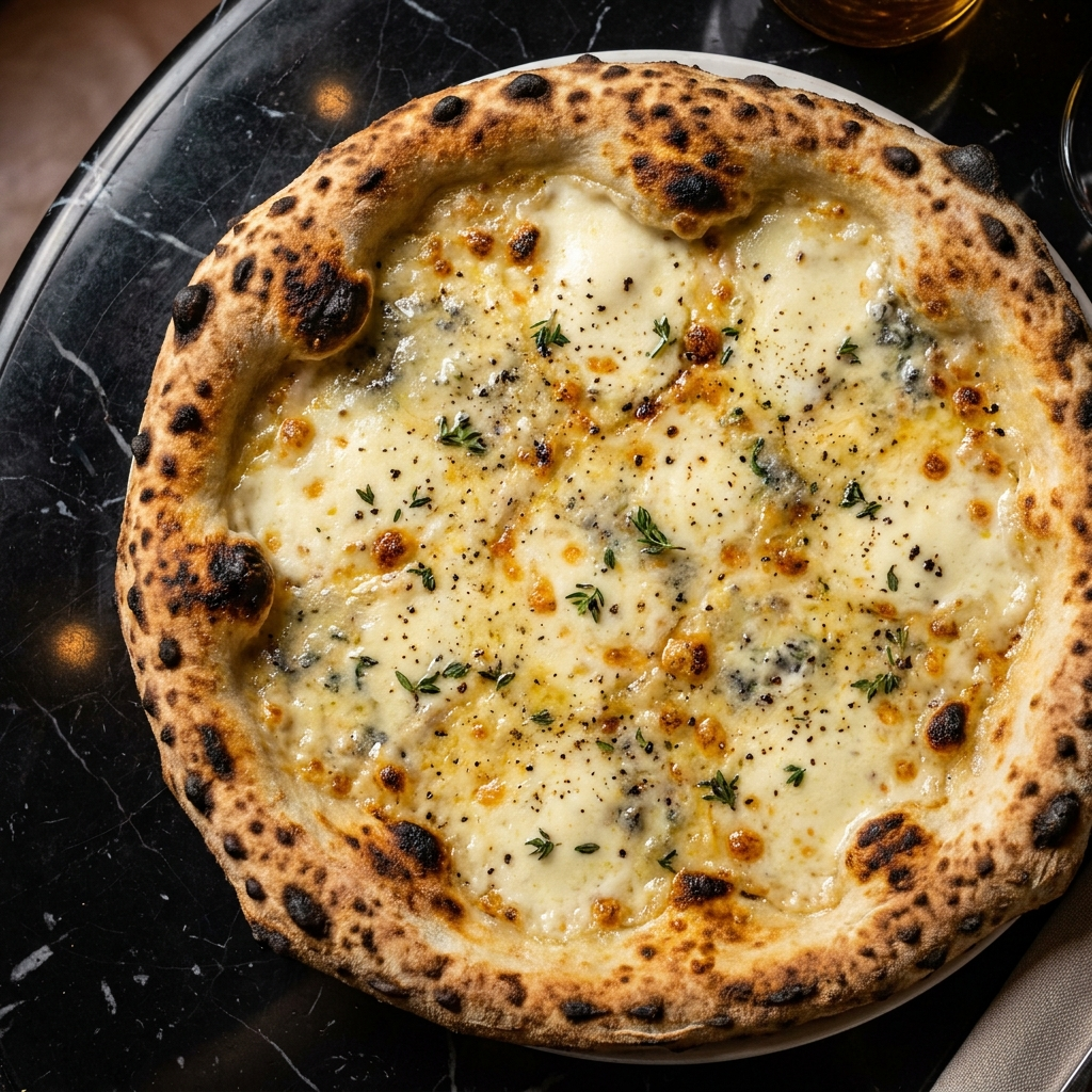 Quattro Formaggi, Neapolitan pizza at Moderna Austin