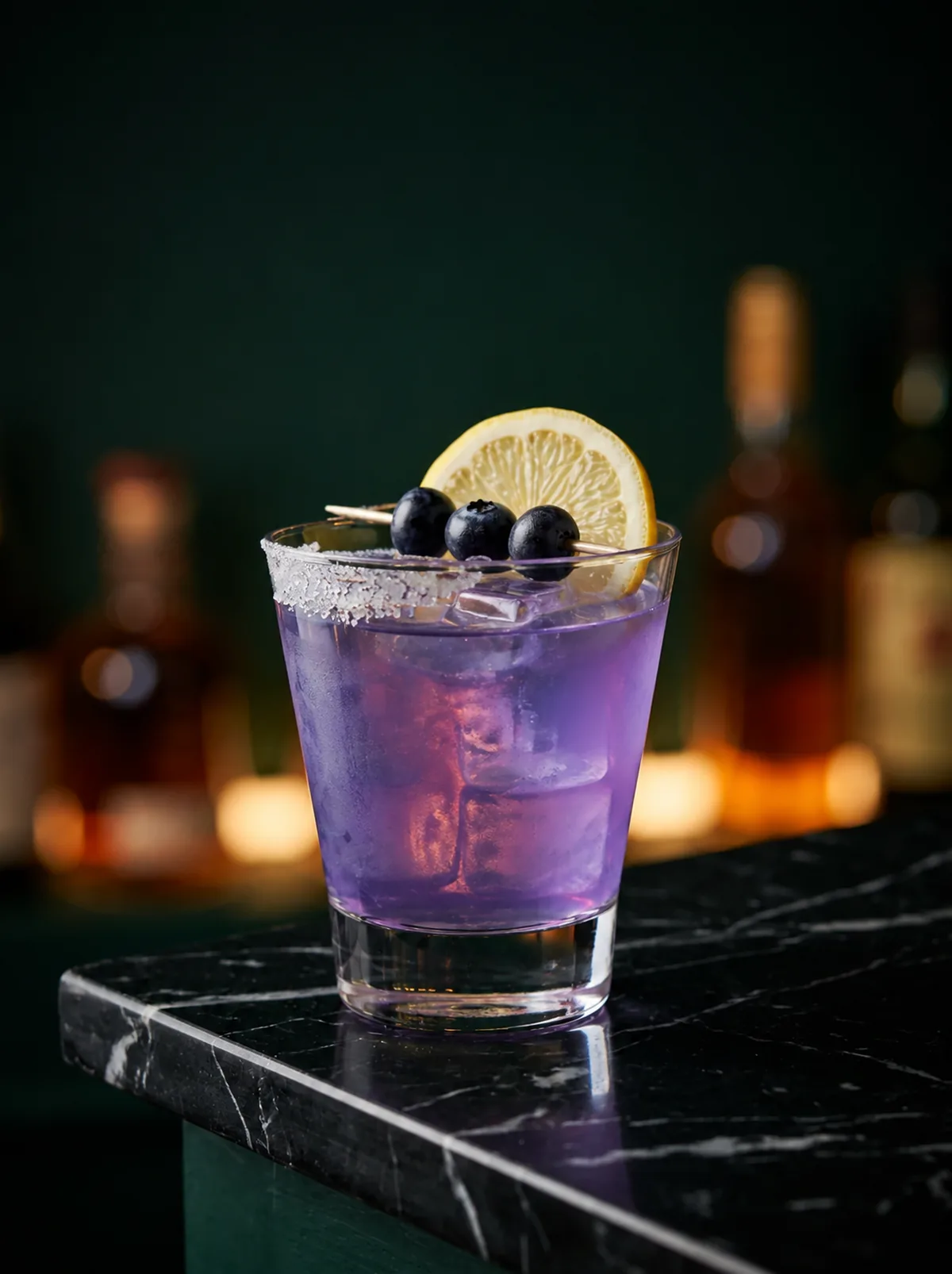 Blue Amalfi cocktail at Moderna Bar